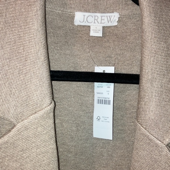 NWT J. Crew Ella Sweater Tan Long Cardigan Sz S - Picture 6 of 8